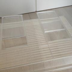 虫かご 飼育ケース   取り外し可能仕切板付きの画像
