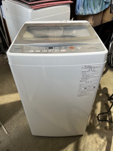 新品定価４９，２８０円　２０２４年製　ＡＱＵＡ　全自動洗濯機　５．０ｋｇ　ホワイト　クリアガラストップ　３Ｄアクティブ洗浄　ほぐし仕上げ　アクア　ＡＱＷ－Ｓ５Ｐ