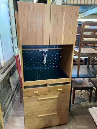 愛品館 市原店】オーク材2枚扉キッチンボード (愛品館市原店