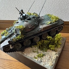 タミヤ 陸上自衛隊74式戦車 完成品 ジオラマの画像