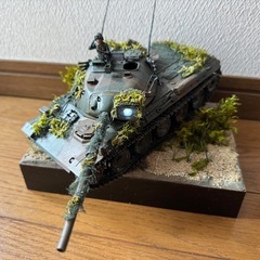 タミヤ 陸上自衛隊74式戦車 完成品 ジオラマの画像