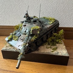 タミヤ 陸上自衛隊74式戦車 完成品 ジオラマの画像