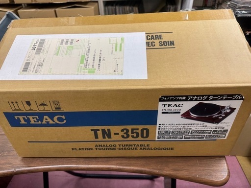 TEAC フォノアンプ内蔵　アナログターンテーブル　TN-350-CH/D  USB,　パソコンでデジタル録音可能！