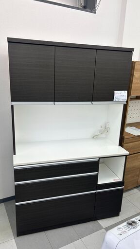 ★ジモティ割あり★  レンジボード ブラウン H191×D51×W120 クリーニング済み TC3122