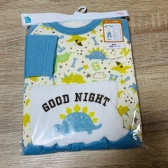 【新品】恐竜 きょうりゅう ベビー パジャマ 裏起毛 長袖 90の画像