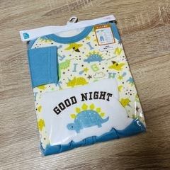 【新品】恐竜 きょうりゅう ベビー パジャマ 裏起毛 長袖 90の画像