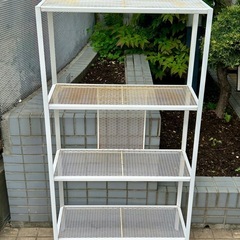IKEAシェルフ　ベランダ　植物　棚