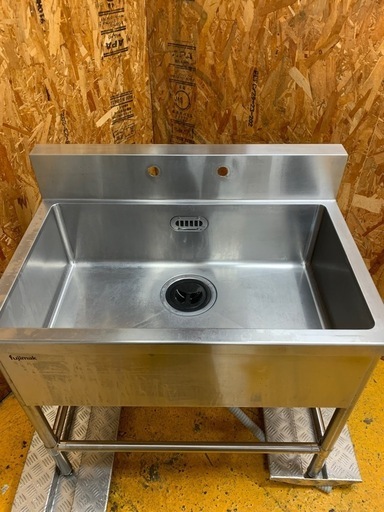 a(7210) フジマック 1槽シンク ステンレス 1シンク槽 業務用 W900D600H800BG150 流し台 厨房 飲食店 直接