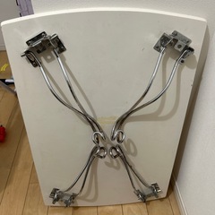 処分予定！折りたたみ丈夫！　ローテーブル　白　伸縮性　靴置き場　...