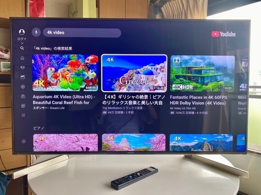 難あり】ソニーBRAVIA KJ-49X9000X 4K Android TV (人生は実験だ