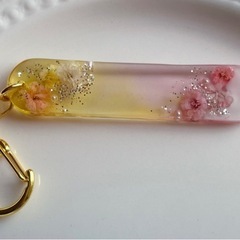 【一時受付停止】🎀ハンドメイド　レジンのネームキーホルダーの画像