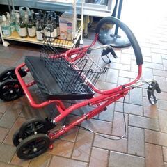 シルバーカー キャリーカート ショッピング カート レッド 手押し車 札幌市東区 新道東店の画像