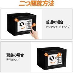 金庫小型 ミニ金庫 家庭用金庫 テンキー式 電子金庫 6.0L 小型