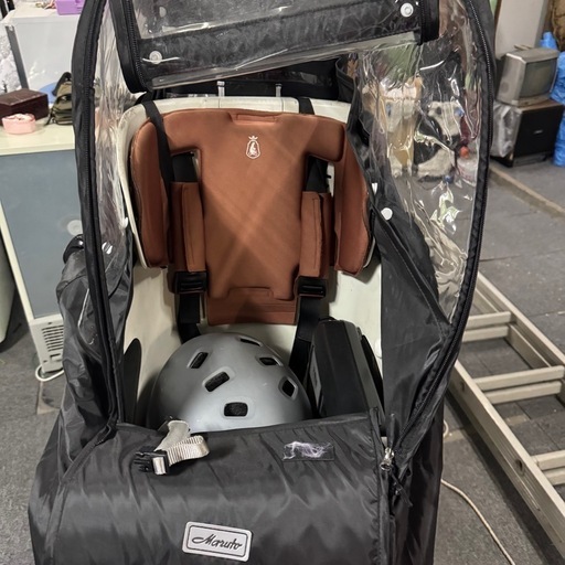 bikke POLAR e（ビッケポーラーe）2019年 モデル BR0C49 ホワイト リヤチャイルドシート 前後レインカバー 充電