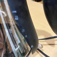 ライティングガラスケトル　電気ケトル　電気ポット　家電　シルバー　ブラック　黒　動作OKの画像
