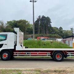 【J-0071】日野レンジャー FE7JKW 増トン セルフローダー ウインチ付 7800kg Ｈ20年式 リモコン 車検付 大型トラック メッキパーツの画像