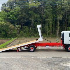 【J-0071】日野レンジャー FE7JKW 増トン セルフローダー ウインチ付 7800kg Ｈ20年式 リモコン 車検付 大型トラック メッキパーツの画像