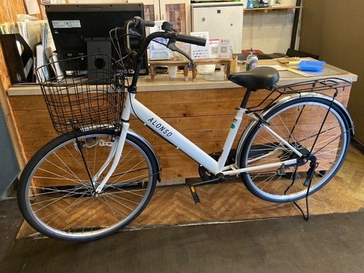 【SALE！4月中防犯登録無料！前後タイヤ・後輪チューブ新品！】 LEDダイナモ　6段変速 26インチ自転車