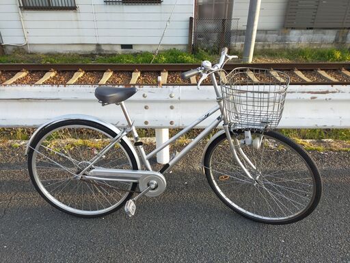 シティサイクル27インチ・とんぼハンドル・変速なし・中古