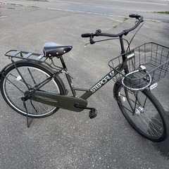 良品 ブリヂストン ステップクルーズ 26インチ 自転車 マットカーキ