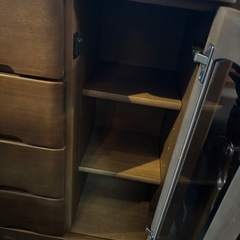 大川家具 キャビネット スリッパラック 収納 シンプル おしゃれ インテリア レトロの画像