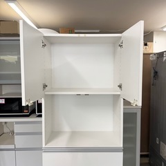【美品‼️】便利♪ 60cm幅ランドリーラック 隙間収納 衣類収納家具 ホワイト♪の画像