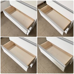 【美品‼️】便利♪ 60cm幅ランドリーラック 隙間収納 衣類収納家具 ホワイト♪の画像