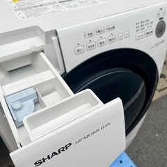 《売約済》【武蔵小山店】 2020年製　シャープ SHARP ドラム式洗濯乾燥機 右開き　洗濯7kg 乾燥3.5kg　ホワイト系] ES-S7E ドラム洗濯機　ドラム式洗濯機　ドラム　洗濯機　乾燥機　洗濯乾燥機　ヒーター乾燥　プラズマクラスター　輸送ボルト 付き （検索　コンパクトタイプ　コンパクト　マンションサイズ　ES-S7　ES-S7C　ES-S7K　ES-S7Jの画像
