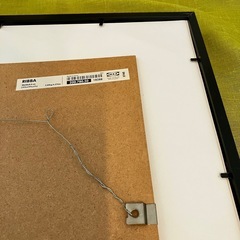 【美品】IKEA 額縁 大型 高級 RIBBA ガラス 黒 ブラック フレーム アート フォトフレーム アンティーク 写真 店内装飾 イケア シックの画像