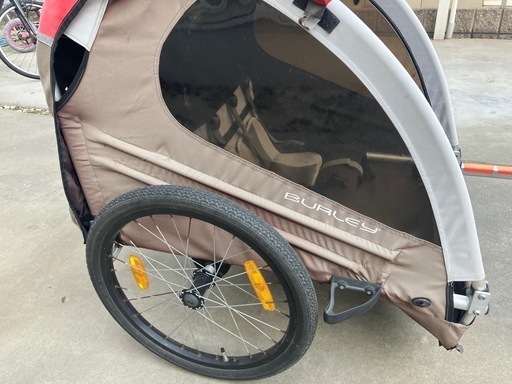 サイクルトレーラー2人乗り チャイルドシート 幼稚園保育園の送迎に便利