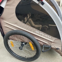 サイクルトレーラー2人乗り　チャイルドシート　幼稚園保育園の送迎に便利　の画像