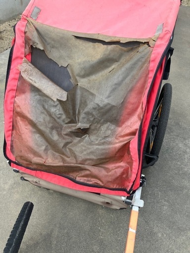 サイクルトレーラー2人乗り チャイルドシート 幼稚園保育園の送迎に便利