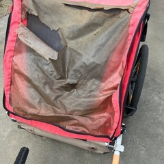 サイクルトレーラー2人乗り　チャイルドシート　幼稚園保育園の送迎に便利　の画像