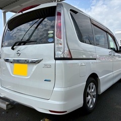 乗り換え割実施中‼️‼️フリップダウンモニター付き☆月々1.1万円〜分割払い可❗️車検2年付き！大人気☆日産 セレナ ハイウェイスター☆8人乗り☆Bluetooth対応SDナビ☆走行中DVD見れます☆ETC☆バックカメラ☆ドラレコ付きのフル装備☆両側電動スライドドア☆クルーズコントロール搭載☆ウィンカーミラー☆フル装備☆車内広々三列シート‼️の画像