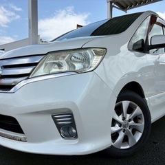 乗り換え割実施中‼️‼️フリップダウンモニター付き☆月々1.1万円〜分割払い可❗️車検2年付き！大人気☆日産 セレナ ハイウェイスター☆8人乗り☆Bluetooth対応SDナビ☆走行中DVD見れます☆ETC☆バックカメラ☆ドラレコ付きのフル装備☆両側電動スライドドア☆クルーズコントロール搭載☆ウィンカーミラー☆フル装備☆車内広々三列シート‼️の画像