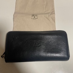 【イルビゾンテ】ラウンド長財布 ブラック SZW046 