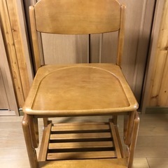 奥本木工所学習椅子　　足置き付き