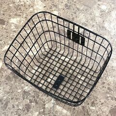 未使用品 自転車用 前かご スチール製 ブラック W38×H24×D31cm 札幌 東区 店頭引取り歓迎の画像