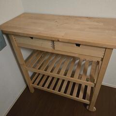 IKEA　キッチン　ワゴン　棚　作業台の画像