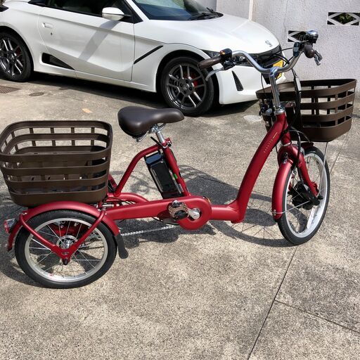 電動自転車三輪車ブリヂストンラクットワゴン 3月15日購入ほぼ新品