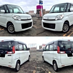★最安！★GW間に合います！★スズキ★スペーシア★4WD！★ワンオーナー！★禁煙車！★乗って帰れます！★アイドリングストップ！★低燃費！★エネチャージ！★ナビ！★テレビ！★バックカメラ！★ Bluetooth！ ★記録簿有！★長期車検付！★全国格安陸送可能！★の画像