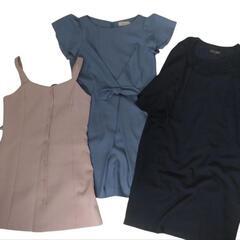 68MJK【春夏物まとめ売り】Мサイズ 50枚 カットソー Tシャツ デニム ワンピース ロングスカートの画像