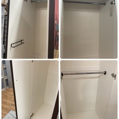 ジモティー限定価格！S764 ⭐ NITORI ニトリ ワードローブ WISH 衣類収納 ２分割 幅100.2cm USEDの画像