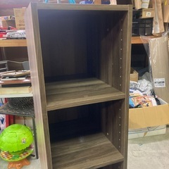 4段収納棚 ブラウン カラーボックス　電源コード引き込み穴有りの画像