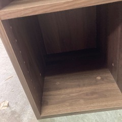 4段収納棚 ブラウン カラーボックス　電源コード引き込み穴有りの画像