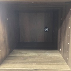 4段収納棚 ブラウン カラーボックス　電源コード引き込み穴有りの画像