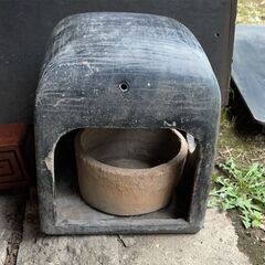 陶器製 あんか 行火  猫火鉢　櫓炬燵