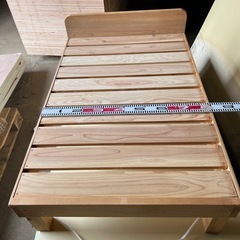 杉手作りベッド子供用80×120未使用の画像