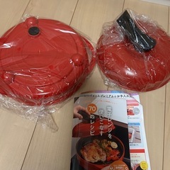 RANGEMATE 鍋　電子レンジ専用  新品　未使用　赤の画像