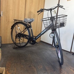 お歳暮 人気 新車ON BASE27インチLEDオートライト6段変速カートリッジBB 自転車本体